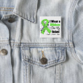 Husband - Lymphoma Ribbon Vierkante Button 5,1 Cm (In situ)