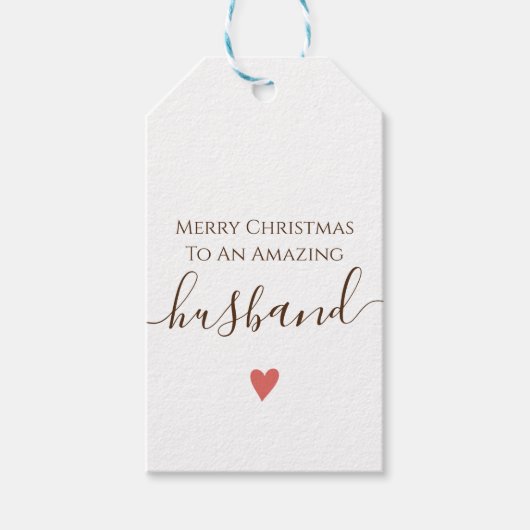 Husband Merry Chirstmas Cadeaulabel (Voorkant)