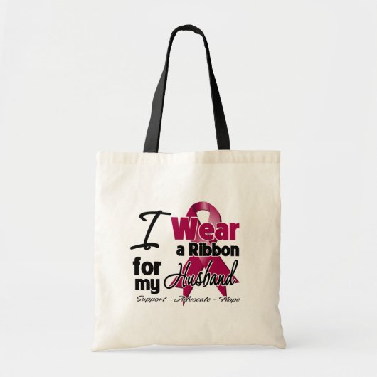 Husband - Multiple Myeloma Ribbon Tote Bag (Voorkant)