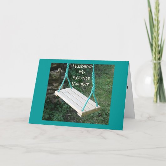 HUSBAND-MY FAVORITE SWINGER-HAPPY BIRTHDAY KAART (Voorkant)