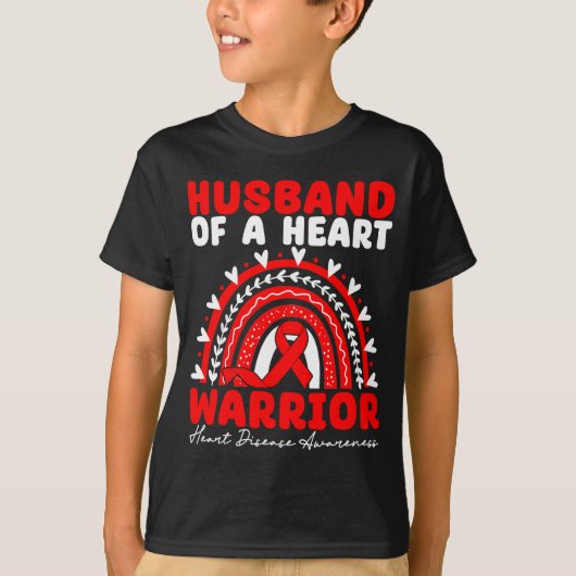 Husband Of A Heart Warrior Heart Disease Boho Rain T-shirt (Voorkant)