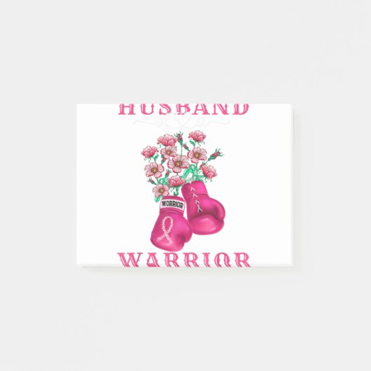 Husband Of A Warrior Breast Cancer Awareness Suppo Post-it® Notes (Voorkant)