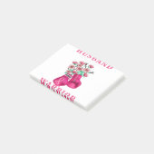Husband Of A Warrior Breast Cancer Awareness Suppo Post-it® Notes (Schuin)