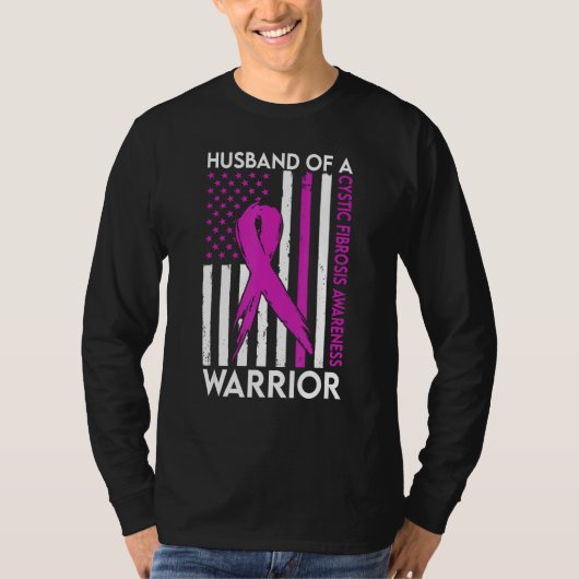 Husband Of A Warrior Cystic Fibrosis Awareness Sup T-shirt (Voorkant)