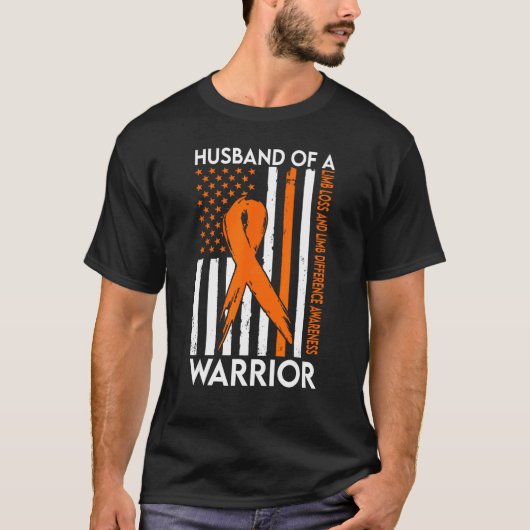Husband Of A Warrior Limb Loss and Limb Difference T-shirt (Voorkant)
