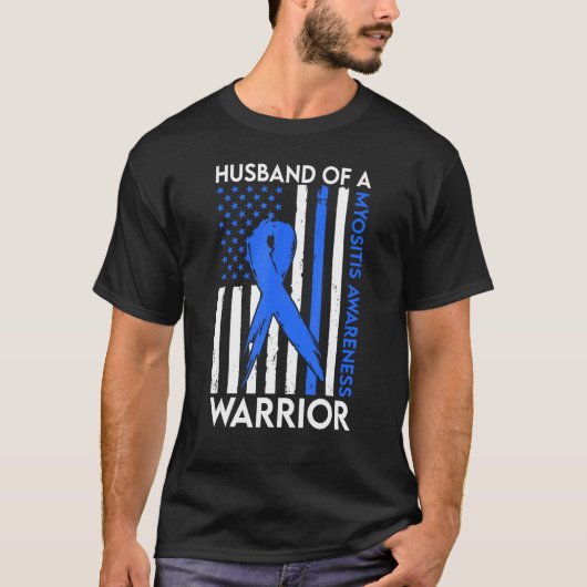 Husband Of A Warrior Myositis Awareness Support Sq T-shirt (Voorkant)