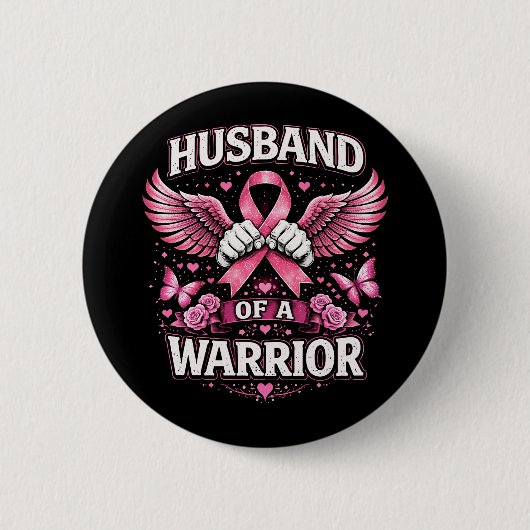 Husband of a Warrior Ronde Button 5,7 Cm (Voorkant)