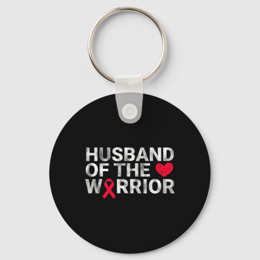 Husband Of The Heart Warrior Heart Disease Awarene Sleutelhanger (Voorkant)