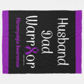 Husband Pap Warrior.. Fibro Fleece Deken (Voorkant (Horizontaal))