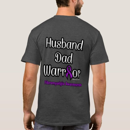 Husband Pap Warrior.. Fibro T-Shirt (Achterkant)