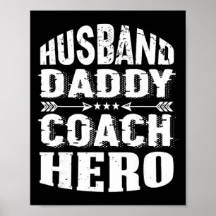 Husband Papa Coach Held Trainer Voetbalcoach Super Poster