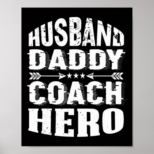 Husband Papa Coach Held Trainer Voetbalcoach Super Poster (Voorkant)