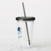 Husband. Papa. Hero. Retro grafisch Acryl Drinkbeker (Links)