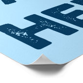 Husband. Papa. Hero. Retro grafisch Poster (Hoek)