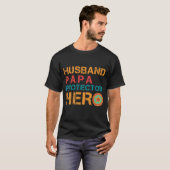 HUSBAND PAPA PROTECTOR HERO T-SHIRT (Voorkant volledig)