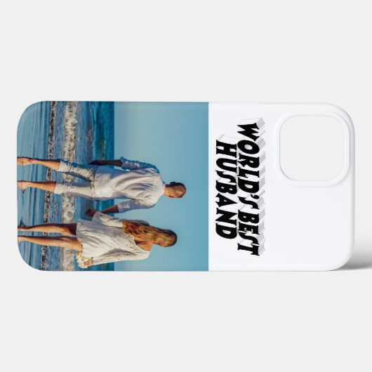Husband Photo with black text  Case-Mate iPhone Case (Achterkant (horizontaal))
