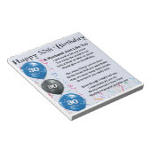 Husband Poem - 30th Birthday Notitieblok (Schuin)