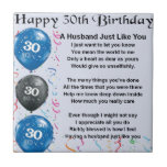 Husband Poem - 30th Birthday Tegeltje<br><div class="desc">Een groot cadeau voor een man op zijn 30e verjaardag</div>