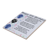 Husband Poem - 40e verjaardag Tegeltje (Zijkant)