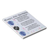 Husband Poem - 40th Birthday Notitieblok (Schuin)