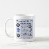 Husband Poem - 50e verjaardag Koffiemok (Links)