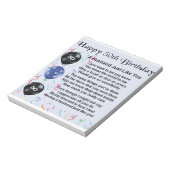 Husband Poem - 50e verjaardag Notitieblok (Linkerzijde)