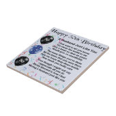 Husband Poem - 50e verjaardag Tegeltje (Zijkant)