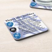 Husband Poem - 60th Birthday Drankjes Onderzetter (Linkerzijde)