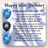 Husband Poem - 60th Birthday Drankjes Onderzetter (Voorkant)