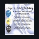 Husband Poem - 65th Birthday Notitieblok<br><div class="desc">Een geweldig cadeau voor een man op zijn 65ste verjaardag</div>