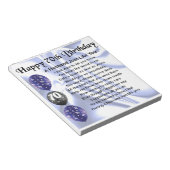 Husband Poem - 70e verjaardag Notitieblok (Schuin)