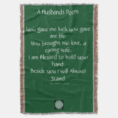 Husband Poem Blanket Deken (Voorkant Verticaal)