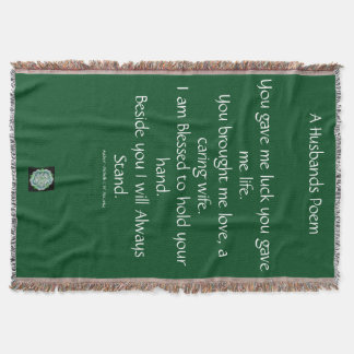 Husband Poem Blanket Deken