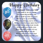 Husband Poem - Happy Birthday Vierkante Sticker<br><div class="desc">Een geweldig cadeau voor een man op zijn verjaardag</div>