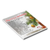 Husband Poem - kerstontwerp Notitieblok (Schuin)