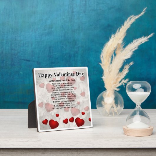 Husband Poem Plaque - Valentijnsdag - Harten 2 Fotoplaat (Insitu)