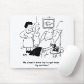 Husband probeert geen Wooed te krijgen Muismat (Met muis)