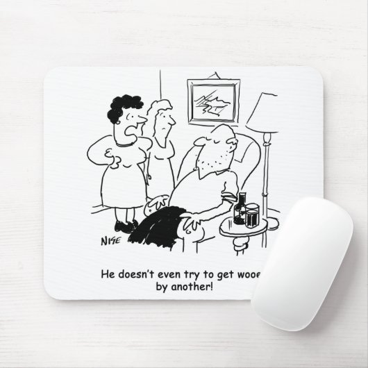 Husband probeert geen Wooed te krijgen Muismat (Met muis)