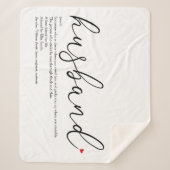 Husband Red Love Heart Elegant Script Definition Sherpa Deken (Voorkant)