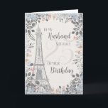 Husband Romantic 25th Birthday Eiffel Tower Kaart<br><div class="desc">De Romantische kaart voor de 25ste verjaardag van de man heeft een blauwe en grijze grens,  een schets van de Eiffeltoren en een subtiele 25 op de achtergrond. Ontworpen door Robin,  elementen van de Hongaarse Jpeg.</div>