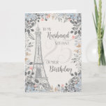 Husband Romantic 25th Birthday Eiffel Tower Kaart<br><div class="desc">De Romantische kaart voor de 25ste verjaardag van de man heeft een blauwe en grijze grens,  een schets van de Eiffeltoren en een subtiele 25 op de achtergrond. Ontworpen door Robin,  elementen van de Hongaarse Jpeg.</div>