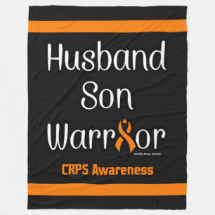 Husband Son Warrior...CRPS Fleece Blanket Deken
