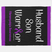 Husband Son Warrior...Fibro Fleece Deken (Voorkant (Horizontaal))