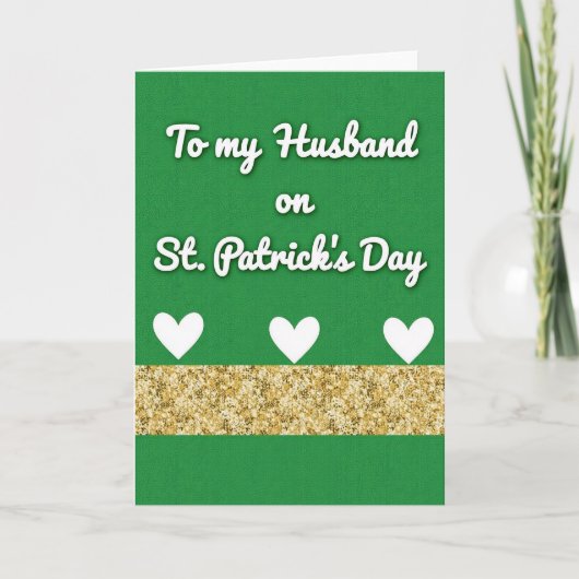 Husband St. Patrick's Day Kaart (Voorkant)