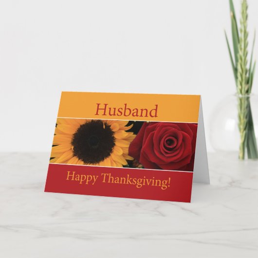 Husband Thanksgiving Card Feestdagen Kaart (Voorkant)