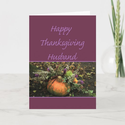 Husband Thanksgiving Card Feestdagen Kaart (Voorkant)