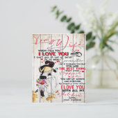 Husband To My Wife Letter | Lovely Present | Kaart (Staand voorkant)