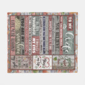 Husband to Wife Love van echtgenoot Fleece Blanket (Voorkant (Horizontaal))