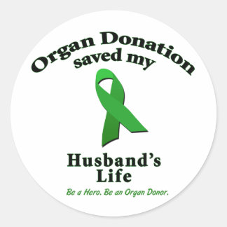 Husband Transplant Ronde Sticker
