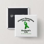 Husband Transplant Vierkante Button 5,1 Cm (Voorkant /achterkant)
